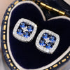 Wholesale Geometric Stud Earrings For Women Copper Zirconia Elegant Design