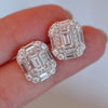 Wholesale Geometric Stud Earrings For Women Copper Zirconia Highend Jewelry