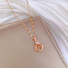 Wholesale Geometric Style Copper Pendant Stainless Steel Necklace For Women