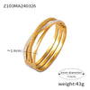 Wholesale Geometric Style Goldplated Titanium Steel Multilayer Stacked Women's Bracelet