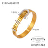 Wholesale Geometric Style Goldplated Titanium Steel Multilayer Stacked Women's Bracelet