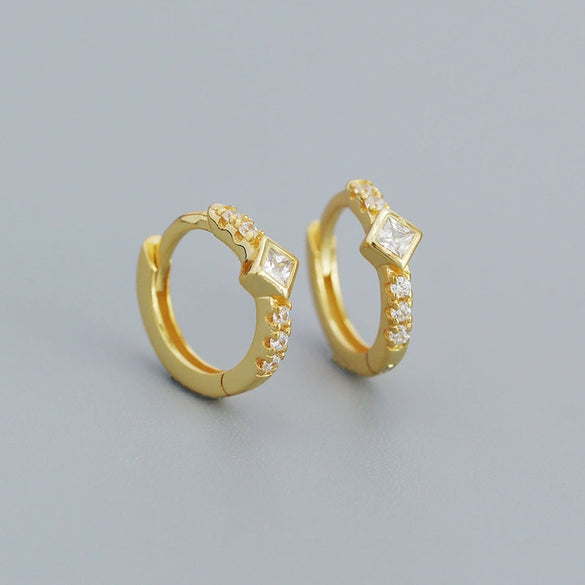 Wholesale Geometric Style S925 Sterling Silver Electroplated Earring Jewelry