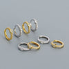 Wholesale Geometric Style S925 Sterling Silver Electroplated Earring Jewelry