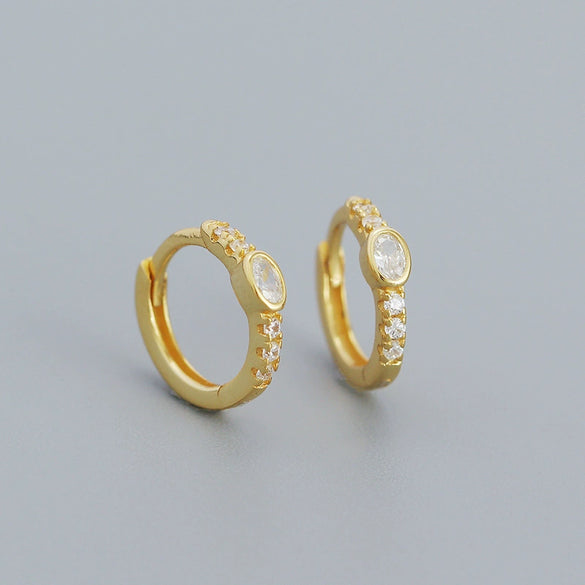 Wholesale Geometric Style S925 Sterling Silver Electroplated Earring Jewelry