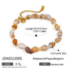 Wholesale Geometric Style Stainless Steel And Natural Shell Electroplated Women's Anklet Jewelry