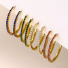 Wholesale Geometric Style Stainless Steel And Titanium Steel Inlaid Zircon Electroplated Earrings For Women