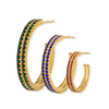 Wholesale Geometric Style Stainless Steel And Titanium Steel Inlaid Zircon Electroplated Earrings For Women