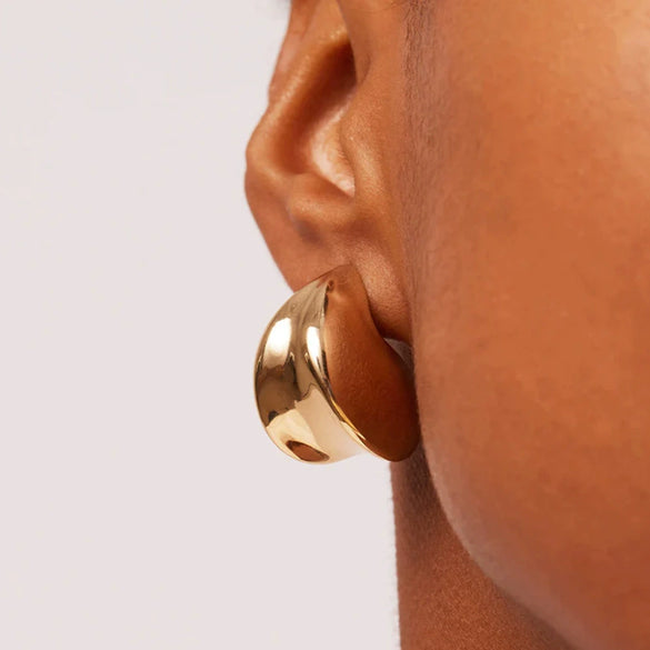 Wholesale Geometric Style Stainless Steel Electroplated Gold Earrings For Women