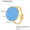 Wholesale Geometric Style Stainless Steel Open Ring Jewelry With Electroplating For Women