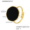 Wholesale Geometric Style Stainless Steel Open Ring Jewelry With Electroplating For Women