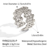 Wholesale Geometric Stylish Colorful High End Design Stainless Steel Ring With Electroplating Jewelry Accessories
