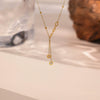 Wholesale Geometric Tassel Pendant Necklace Titanium Steel Electroplated Ochain Jewelry For Sweet Girls