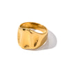 Wholesale Geometric Texture Ring For Women Stainless Steel Electroplated