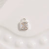Wholesale Geometric Threedimensional Square Pendant Jewelry Accessories Material In S925 Sterling Silver With Zirconia