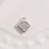 Wholesale Geometric Threedimensional Square Pendant Jewelry Accessories Material In S925 Sterling Silver With Zirconia