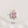 Wholesale Geometric Threedimensional Square Pendant Jewelry Accessories Material In S925 Sterling Silver With Zirconia