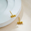 Wholesale Geometric Threepiece Earring Set Copper Electroplated Gold And Silver Mixed Color For Women
