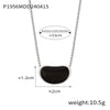 Wholesale Geometric Tiger Eye 316L Stainless Steel Necklace With Electroplating For Women Retro Niche Design Sense