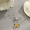 Wholesale Geometric Titanium Steel And Stainless Steel Necklace Electroplated For Women