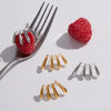 Wholesale Geometric Titanium Steel And Stainless Steel Women's Earrings With Vacuum Real Gold Plating In Pvd Furnace