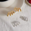 Wholesale Geometric Titanium Steel And Stainless Steel Women's Earrings With Vacuum Real Gold Plating In Pvd Furnace