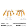 Wholesale Geometric Titanium Steel And Stainless Steel Women's Earrings With Vacuum Real Gold Plating In Pvd Furnace