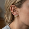 Wholesale Geometric Titanium Steel And Stainless Steel Women's Earrings With Vacuum Real Gold Plating In Pvd Furnace