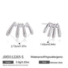 Wholesale Geometric Titanium Steel And Stainless Steel Women's Earrings With Vacuum Real Gold Plating In Pvd Furnace