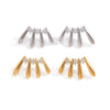 Wholesale Geometric Titanium Steel And Stainless Steel Women's Earrings With Vacuum Real Gold Plating In Pvd Furnace