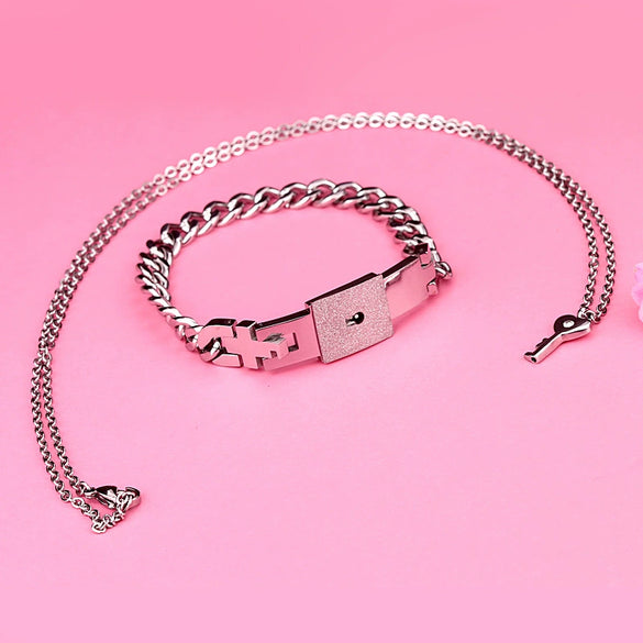 Wholesale Geometric Titanium Steel Couple Style Personality Bracelet