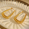 Wholesale Geometric 316L Stainless Steel Earrings Cold Style Electroplated For Women