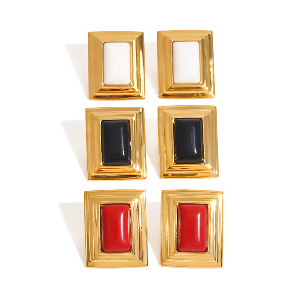 Wholesale Geometric Titanium Steel Earrings For Women With Electroplating Treatment