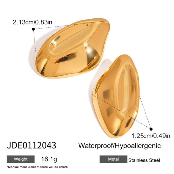Wholesale Geometric Titanium Steel Earrings With Electroplating For Women