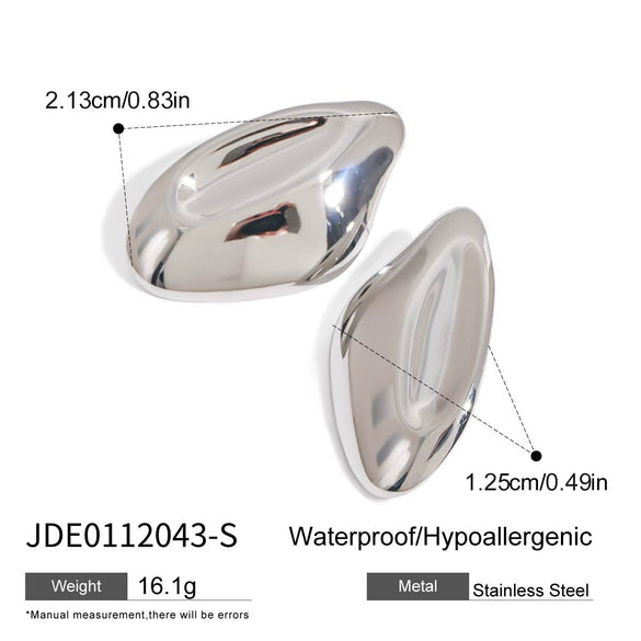 Wholesale Geometric Titanium Steel Earrings With Electroplating For Women