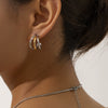 Wholesale Geometric Titanium Steel Earrings With 18K Gold Electroplating For Women