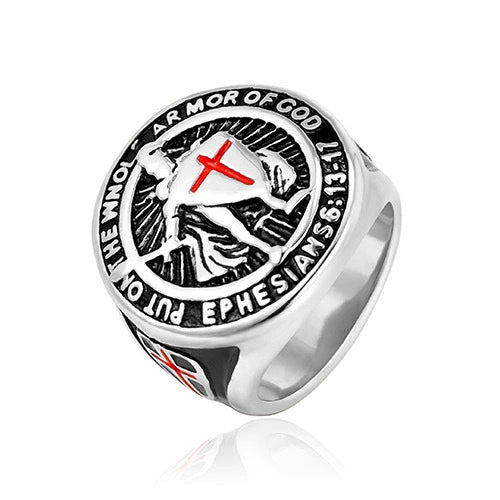 Wholesale Geometric Titanium Steel Electroplated Cross Ring Unisex Jewelry