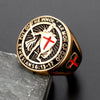 Wholesale Geometric Titanium Steel Electroplated Cross Ring Unisex Jewelry