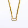 Wholesale Geometric Titanium Steel Electroplated Cuban Chain Choker Collarbone Necklace For Unisex