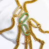 Wholesale Geometric Titanium Steel Electroplated Cuban Chain Choker Collarbone Necklace For Unisex