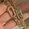 Wholesale Geometric Titanium Steel Electroplated Cuban Chain Choker Collarbone Necklace For Unisex