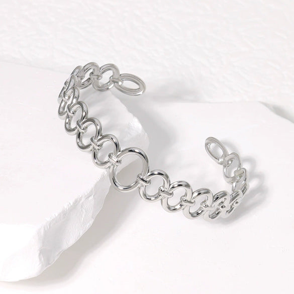 Wholesale Geometric Titanium Steel Electroplated Female Bracelet In Ins Style