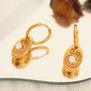Wholesale Geometric 316L Stainless Steel Electroplated Minimalist Women's Earrings