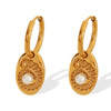 Wholesale Geometric 316L Stainless Steel Electroplated Minimalist Women's Earrings