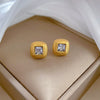 Wholesale Geometric Titanium Steel Electroplated Minimalistic Earrings For Men And Women