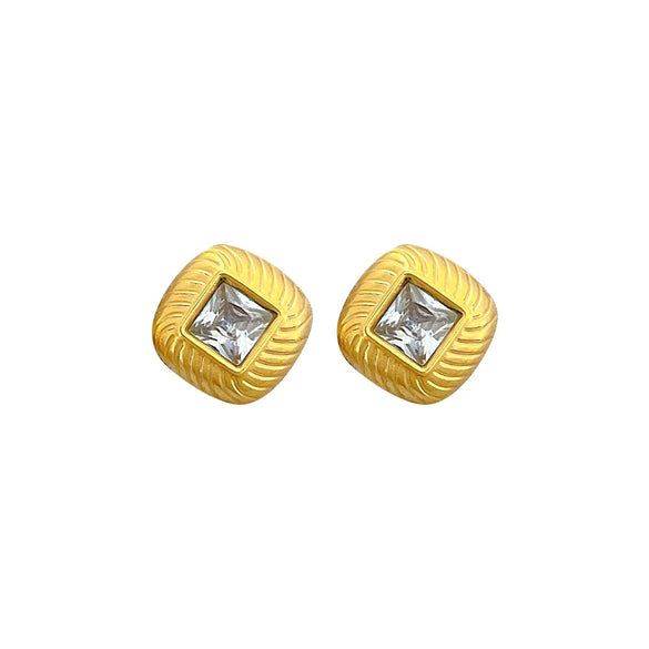 Wholesale Geometric Titanium Steel Electroplated Minimalistic Earrings For Men And Women