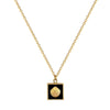 Wholesale Geometric Titanium Steel Electroplated Square Shell Necklace Unisex Fashion