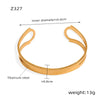 Wholesale Geometric 316L Stainless Steel Gold Plated Niche Style Opening Bracelet Jewelry