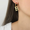 Wholesale Geometric 316L Stainless Steel Goldplated Earrings Exaggerated Stylish Niche Creative Design