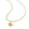 Wholesale Geometric Titanium Steel Goldplated Sun Pendant Necklace For Unisex
