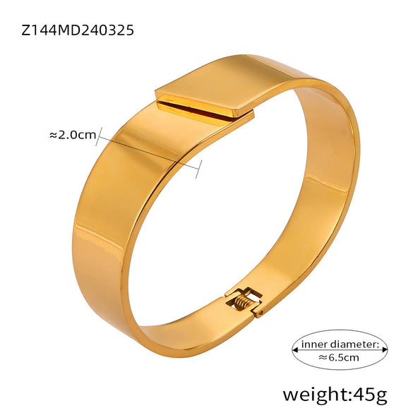 Wholesale Geometric 316L Stainless Steel Multi Layer Bright Bracelet With Water Drop Stitching And Electroplating Design